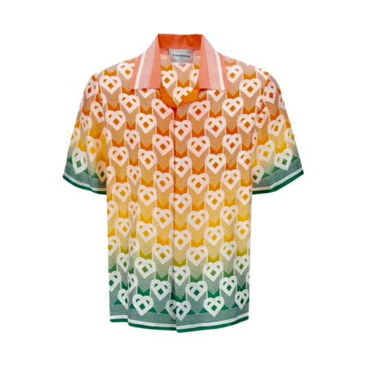 CASABLANCA Bowling shirt with heart mon Multicolor