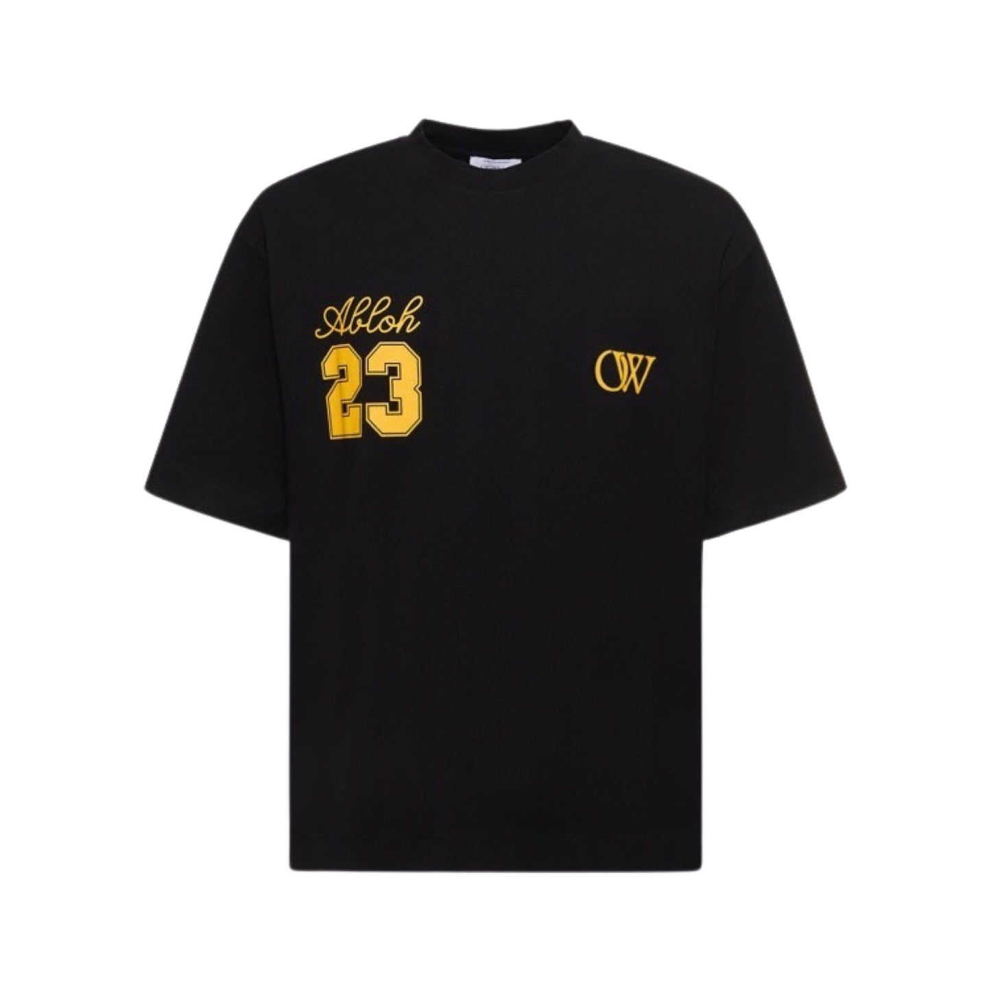 Off-White OW 23 print cotton t-shirt Black