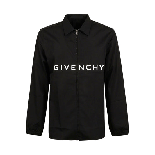 GIVENCHY Zip print logo  shirt black