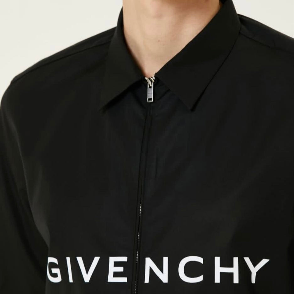 GIVENCHY Zip print logo  shirt black