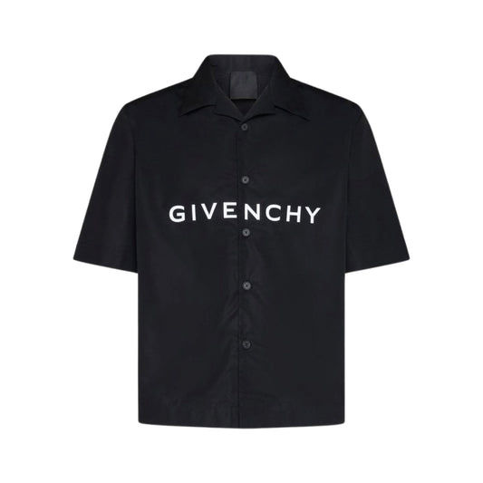 GIVENCHY Hawaiian boxy fit shirt black