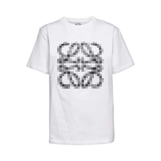 LOEWE  Anagram Pixelated print T-Shirt  White