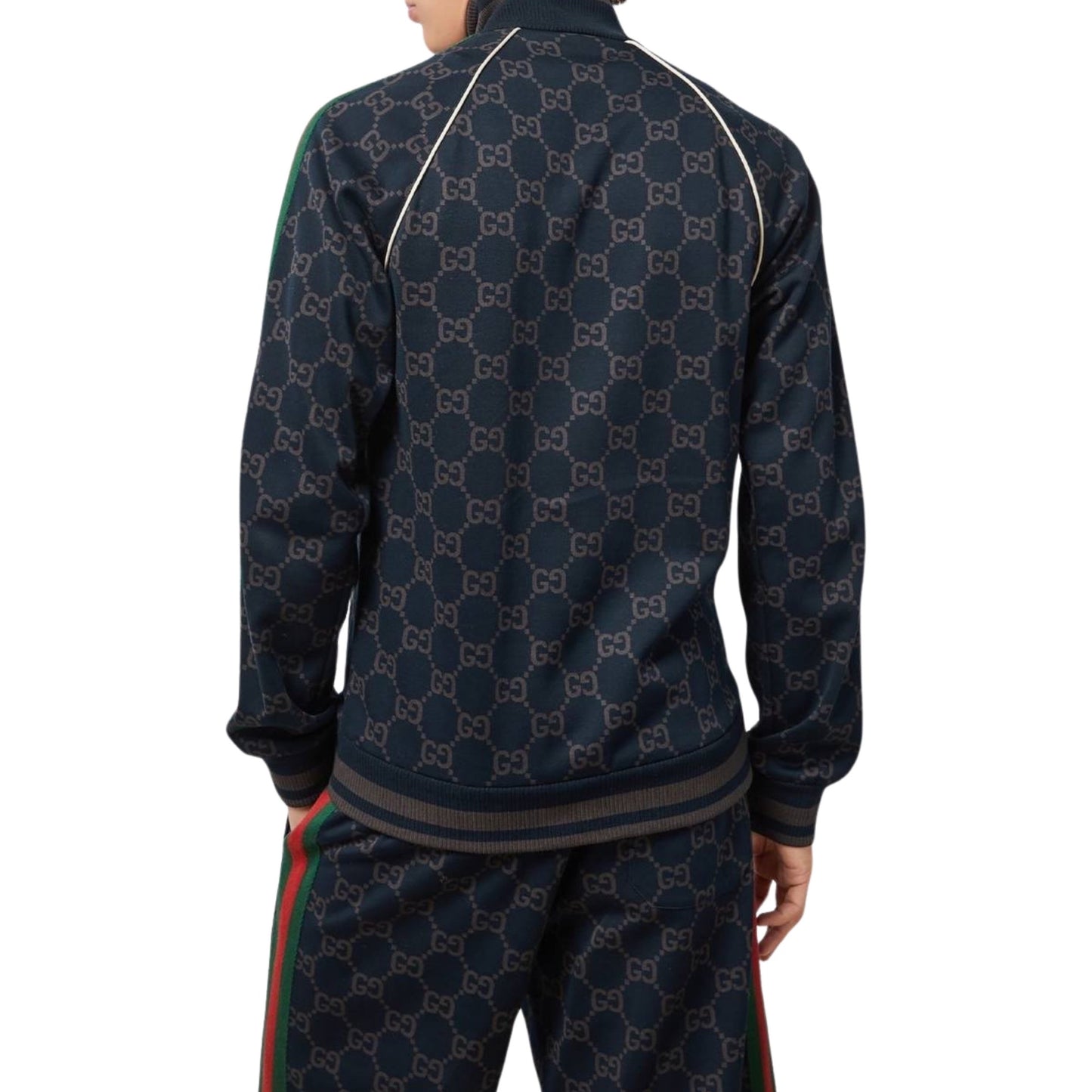 Gucci  GG Jersey Cotton Jacket Navy Blue