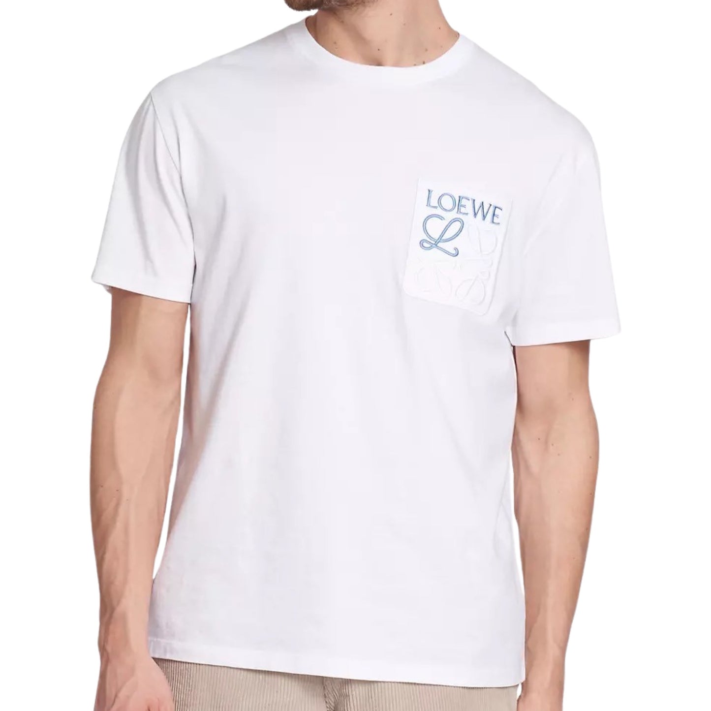 LOEWE Anagram Pocket Crewneck T-Shirt White