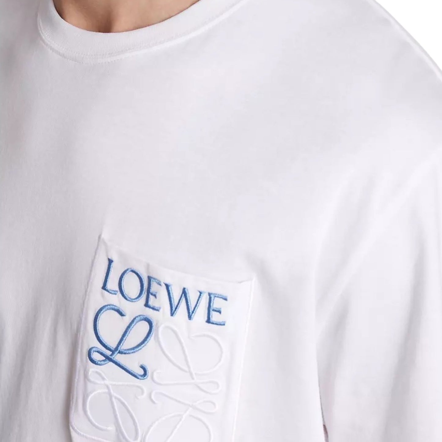 LOEWE Anagram Pocket Crewneck T-Shirt White