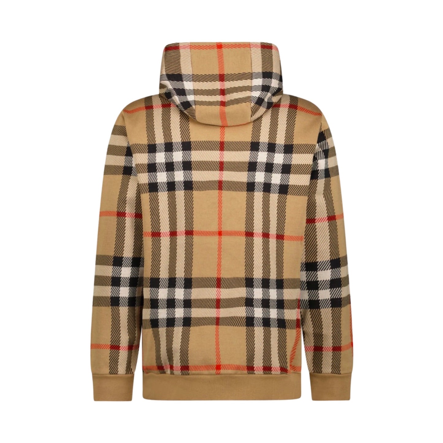 Burberry  check motif cotton hoodie