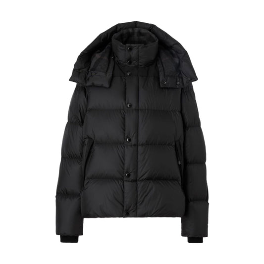 Burberry detachable-sleeve puffer jacket black