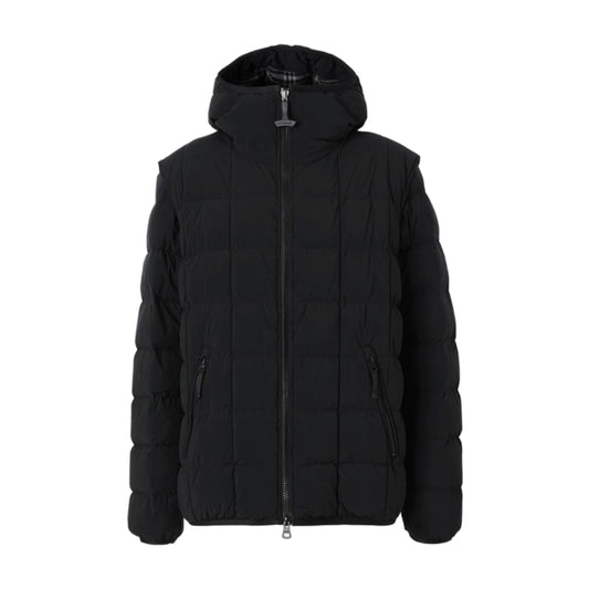 Burberry Detachable Sleeve Down-Filled Hooded Jacket