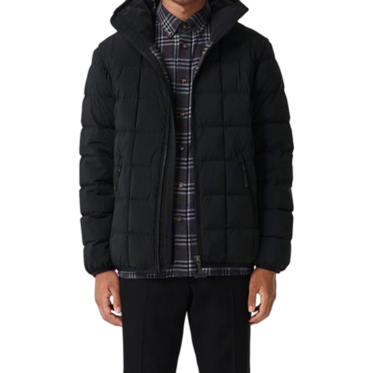 Burberry Detachable Sleeve Down-Filled Hooded Jacket