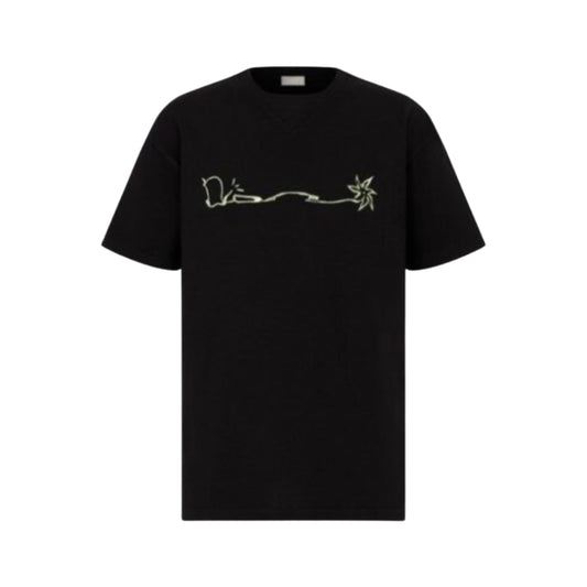 DIOR X CACTUS JACK Embroidery T-shirt  Black