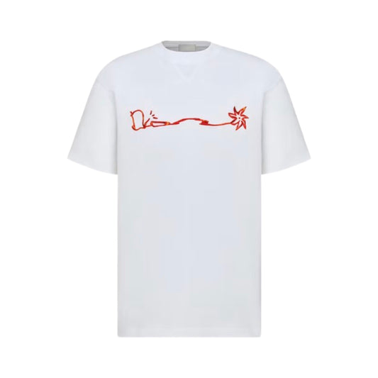 DIOR X CACTUS JACK Embroidery T-shirt White