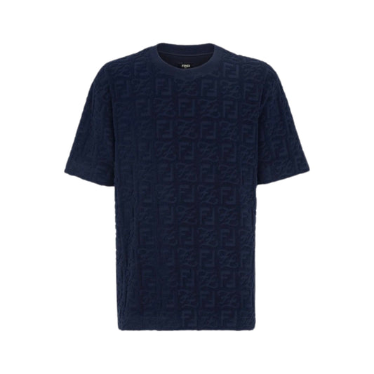 Fendi FF Karligraphy T-Shirt Navy Blue