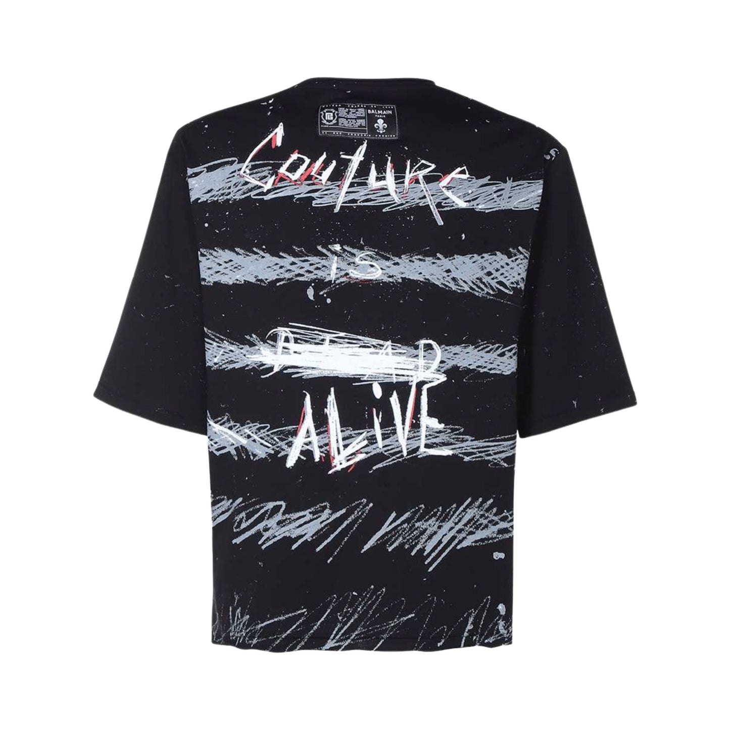 BALMAIN  Multicolored Print T-shirt