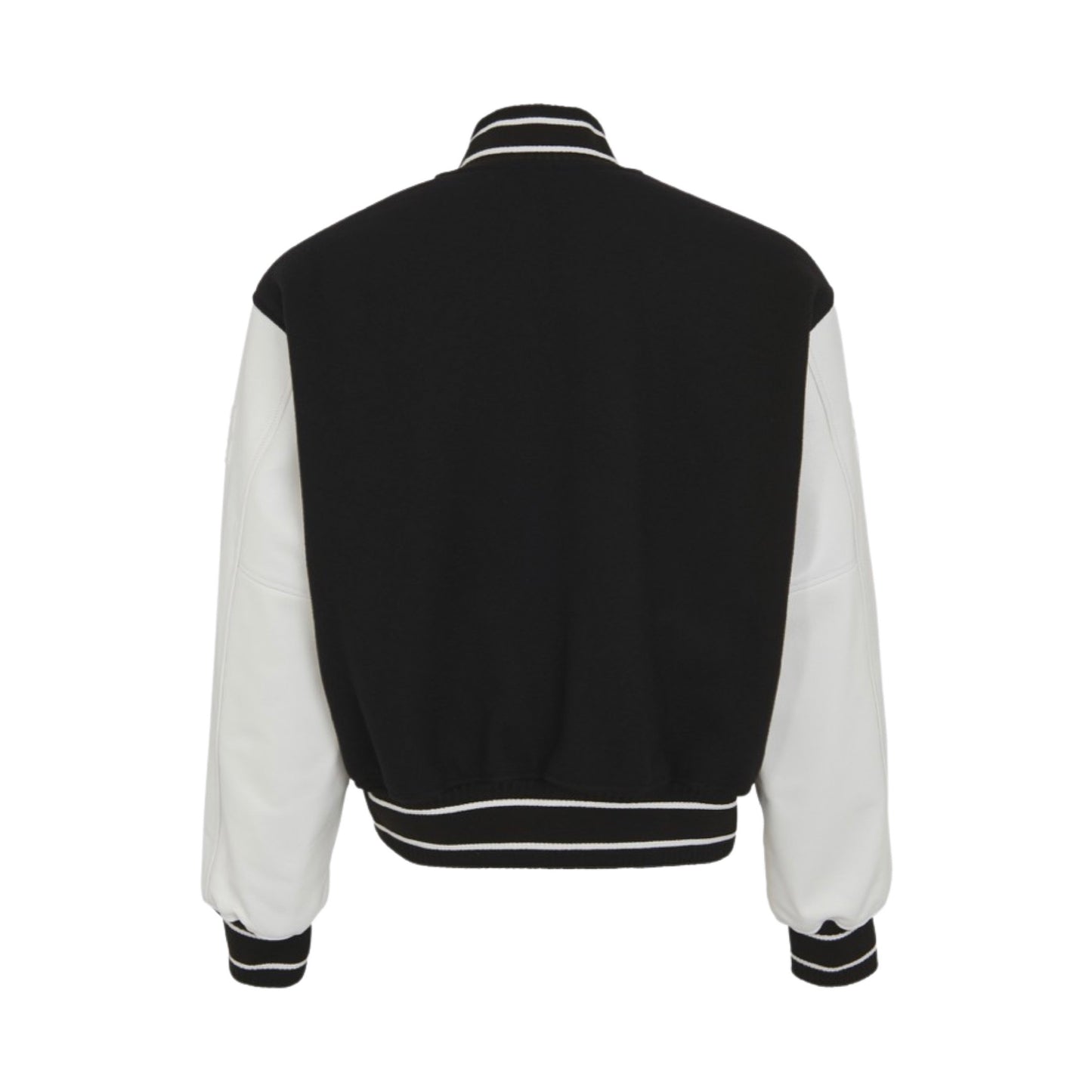 GIVENCHY Logo Leather Varsity Jacket Black