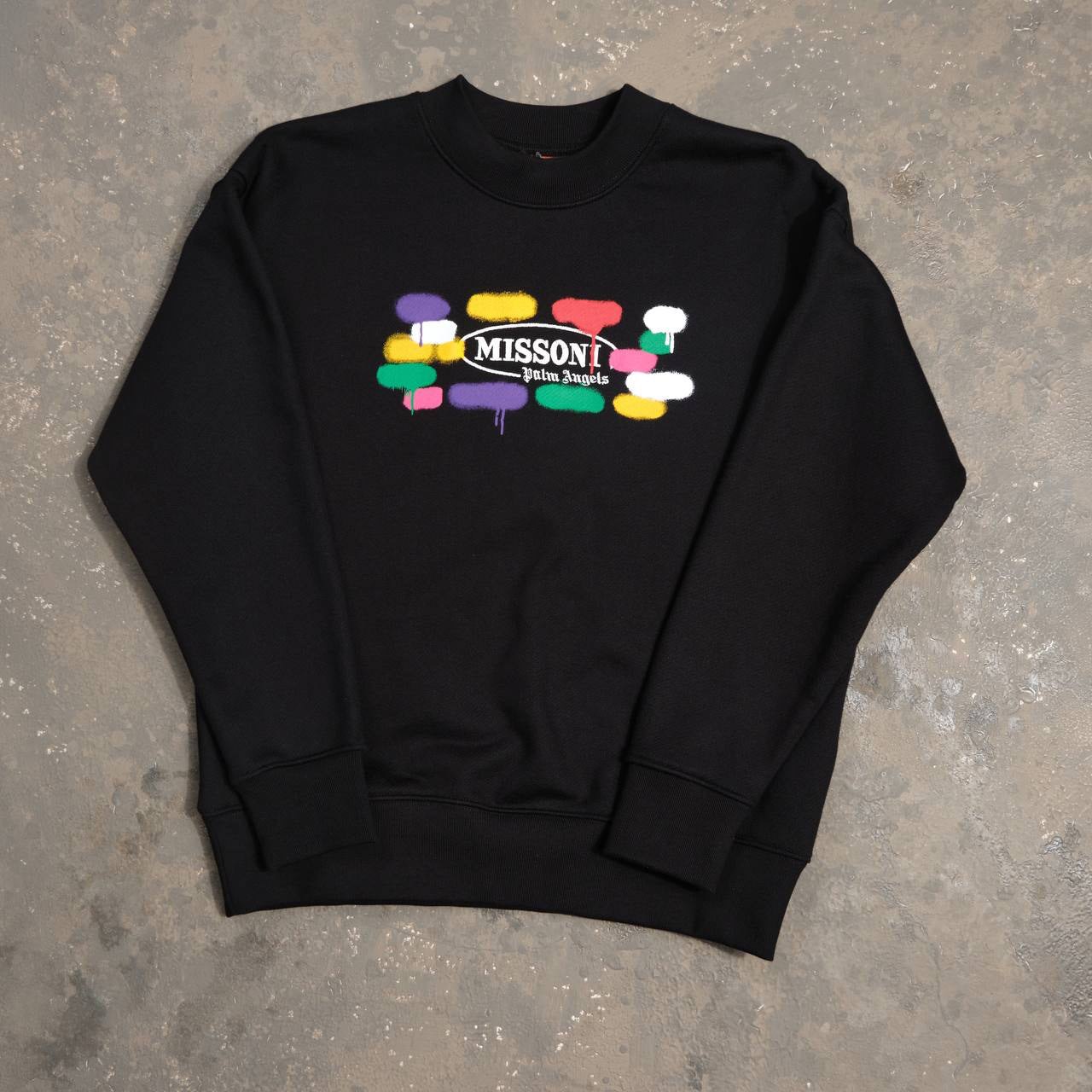 Palm Angels × Missoni Sport logo print Sweatshirt Black