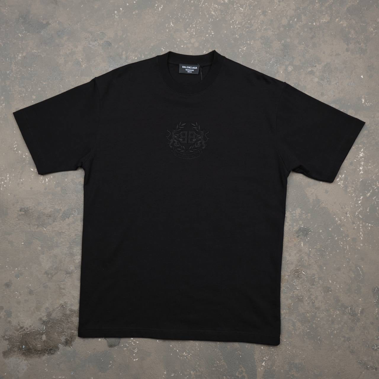 Balenciaga logo-embroidered oversize T-shirt Black