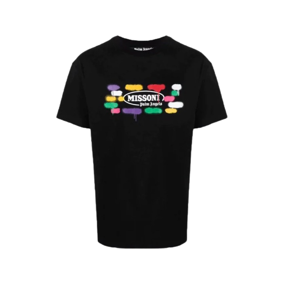 Palm Angels x Missoni Spray Logo print T-Shirt Black