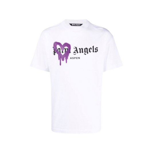 Palm Angels Aspen Spray Paint print T-Shirt White