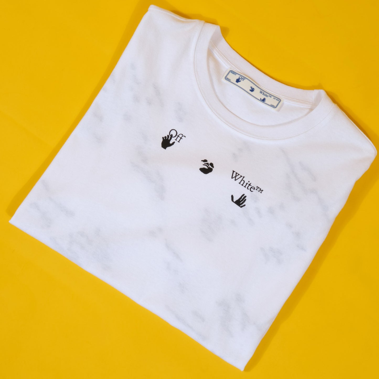 Off-White Embroidered Arrows sprayed print T-shirt White