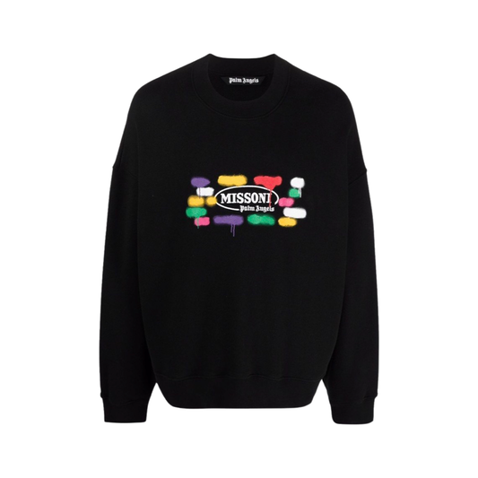 Palm Angels × Missoni Sport logo print Sweatshirt Black