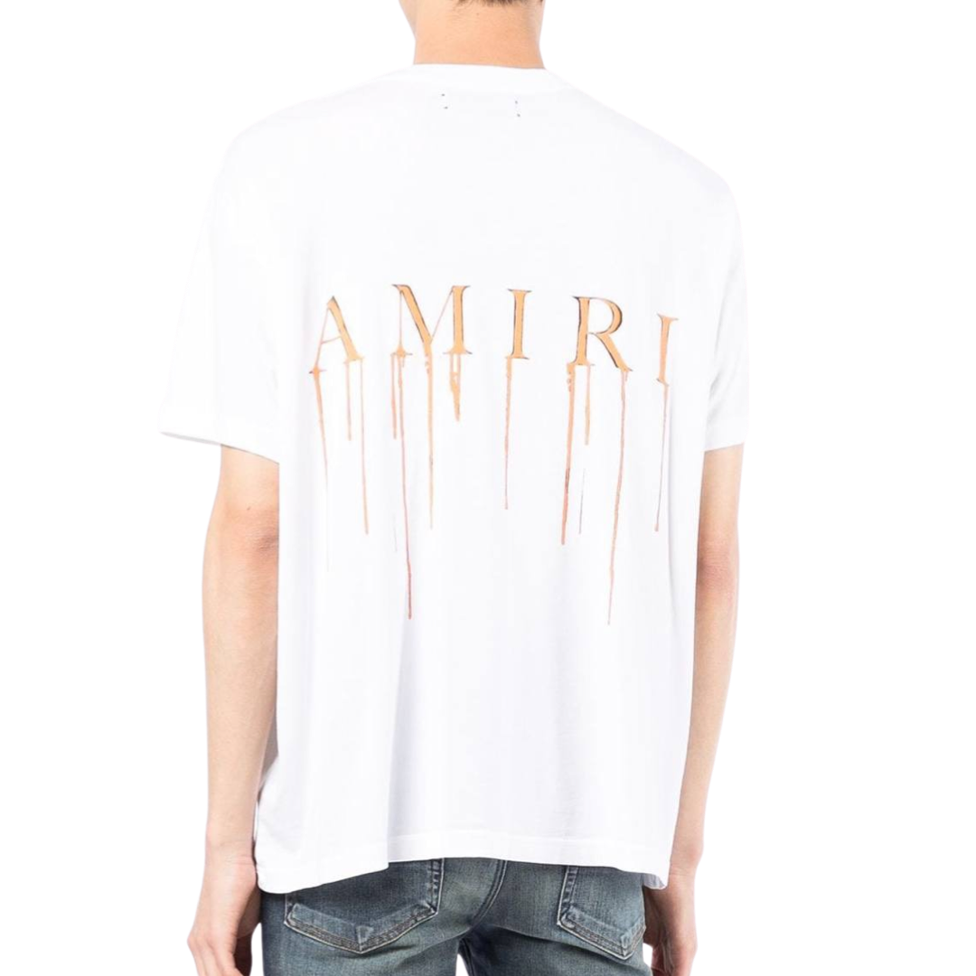 Amiri spray paint logo T-shirt White