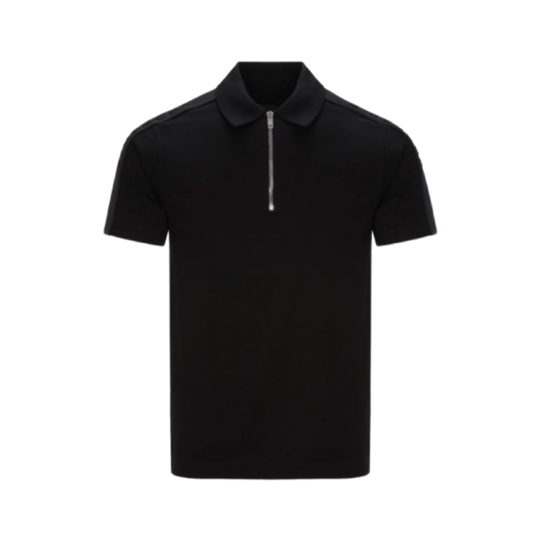 Givenchy Zip Polo logo-taping shirt Black