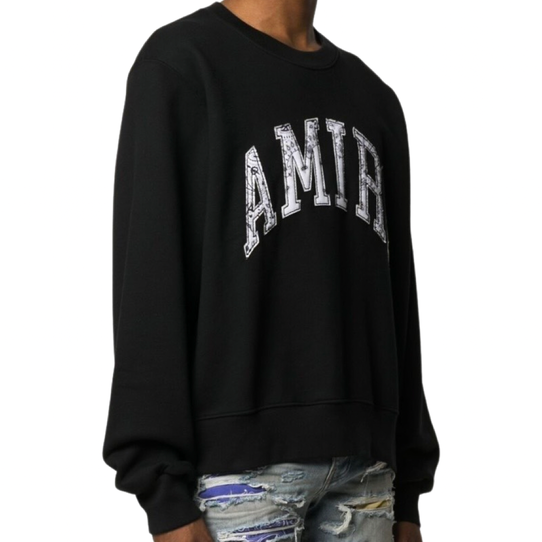Amiri bandana-print cotton Sweatshirt Black