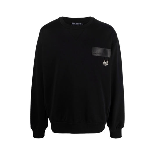 Dolce & Gabbana Plaque logo Sweatshirt Black