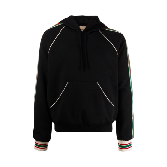 Gucci GG Jacquard Jersey Hoodie Black