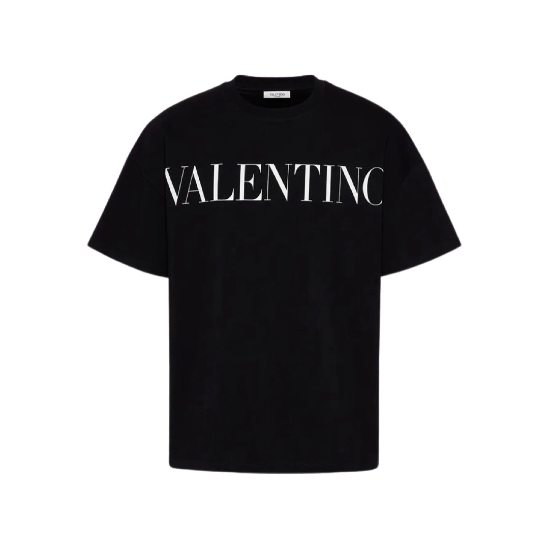 Valentino Iconic motif logo print T-shirt Black