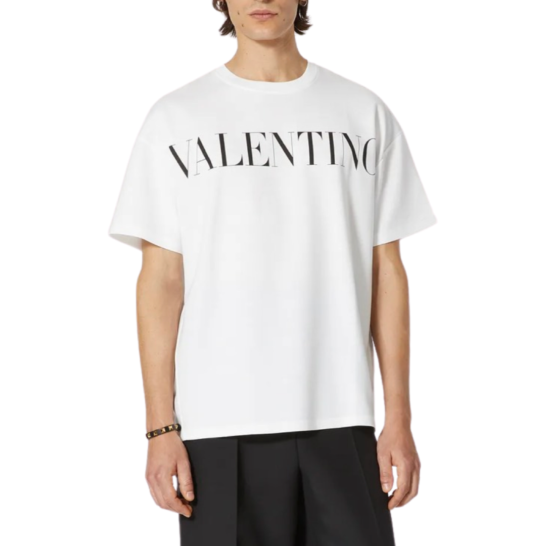 Valentino Iconic motif logo print T-shirt White