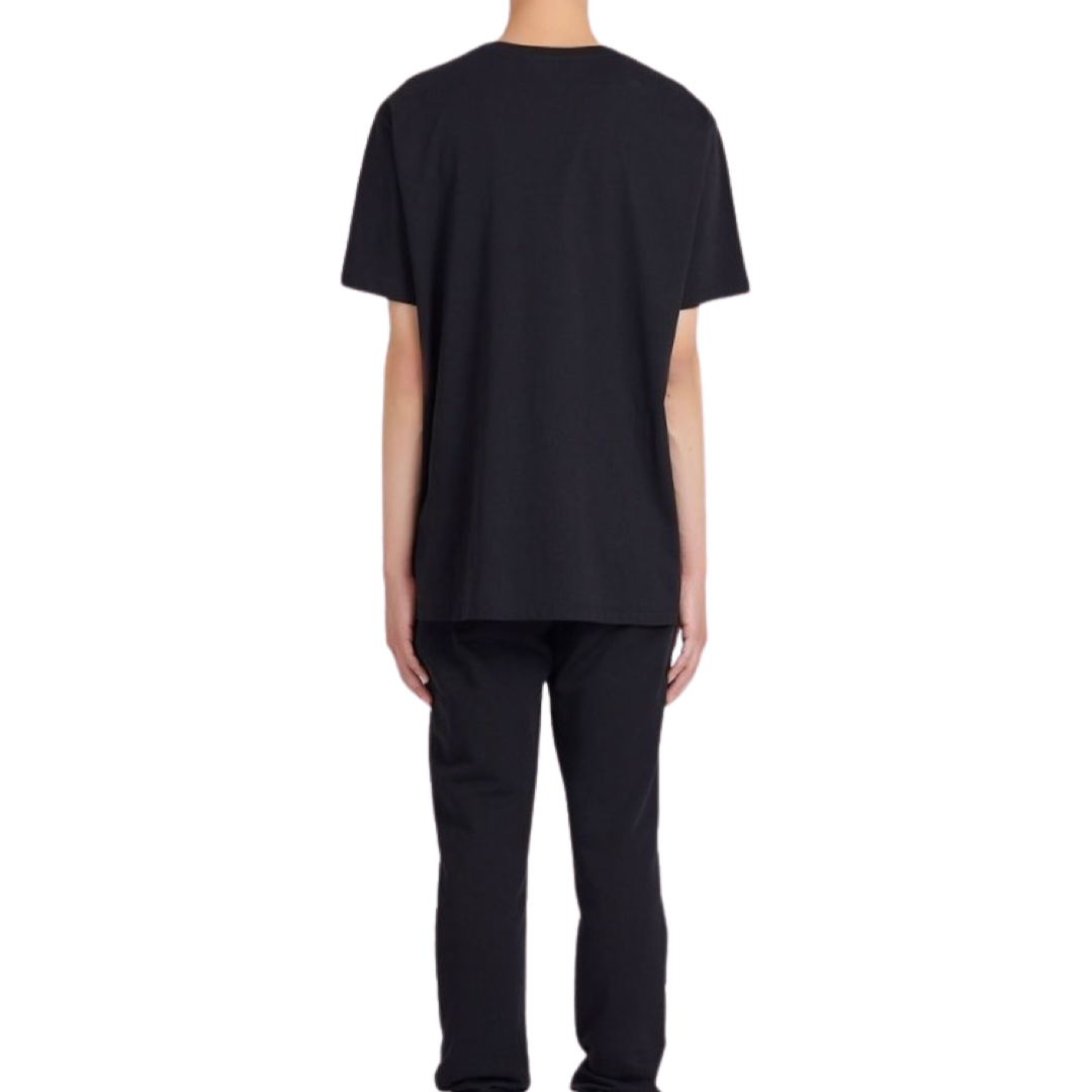 Balmain Golden-tone logo-print  T-shirt Black