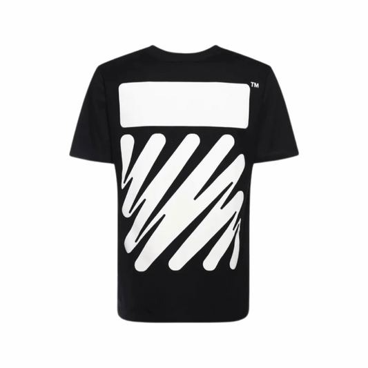 Off-White Graphic Wave Diagonal printed T-shirt Black