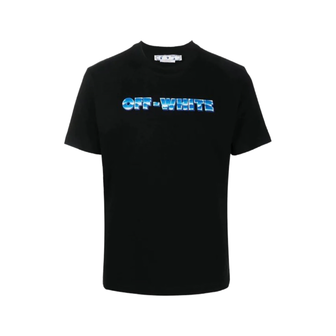 Off-White Blue Metal Arrow print T-shirt Black
