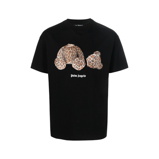 Palm Angels Leopard Teddy Bear print T-shirt Black