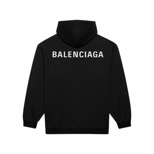 Balenciaga Logo print Hoodie Black