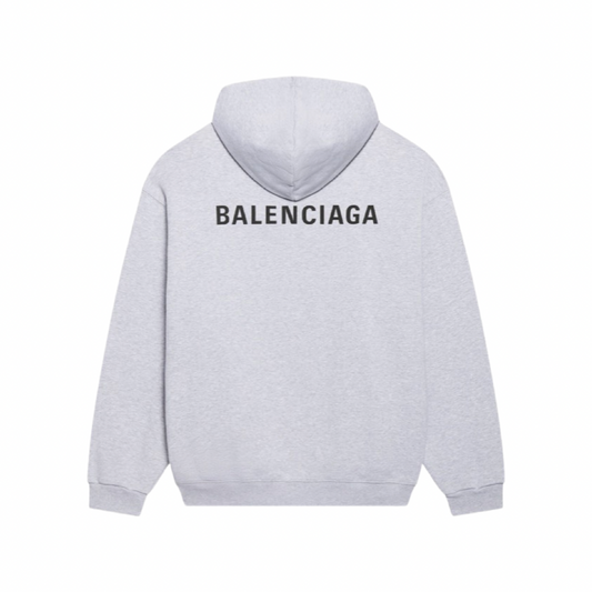 Balenciaga Logo print Hoodie Grey