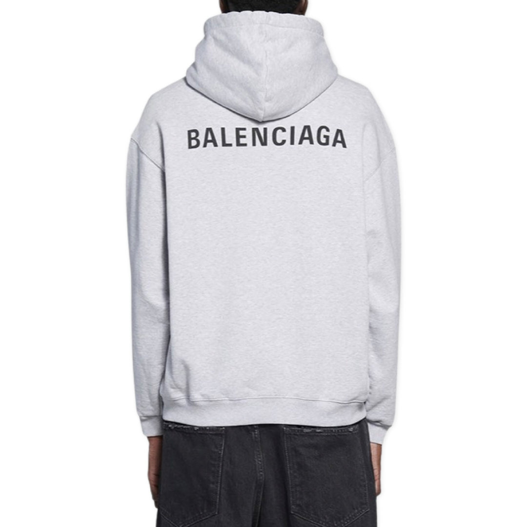 Balenciaga Logo print Hoodie Grey