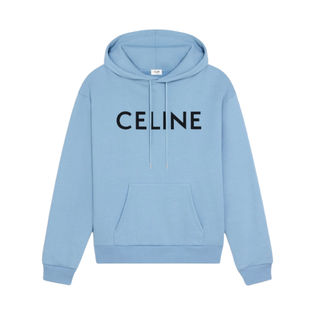 Celine Logo print Hoodie Blue