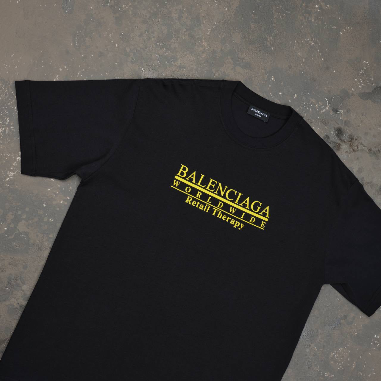 Balenciaga Retail Therapy logo print T shirt Black – GangsStoryStore