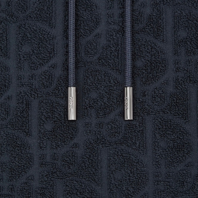Dior Oblique jacquard motif Hoodie Navy Blue