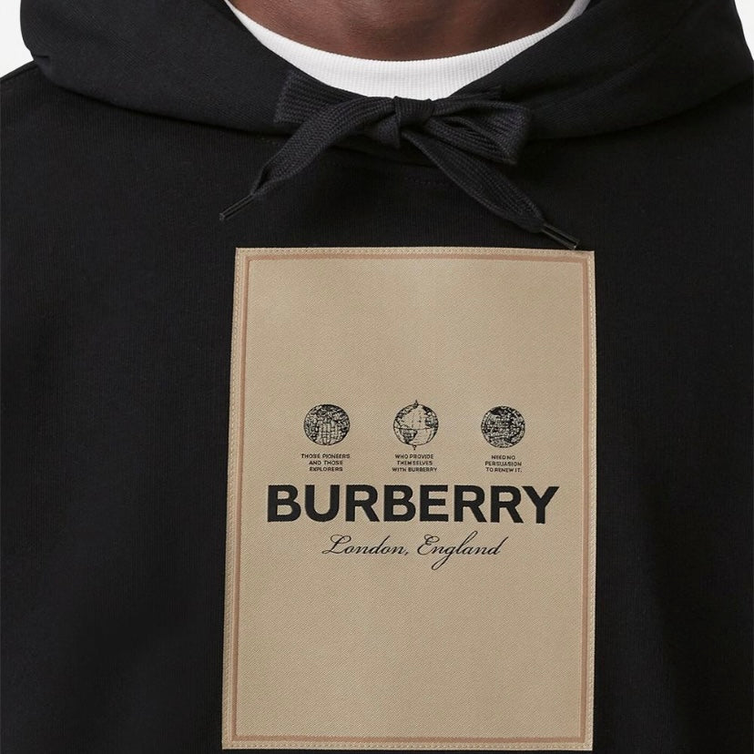 Burberry Appliqué logo Hoodie Black