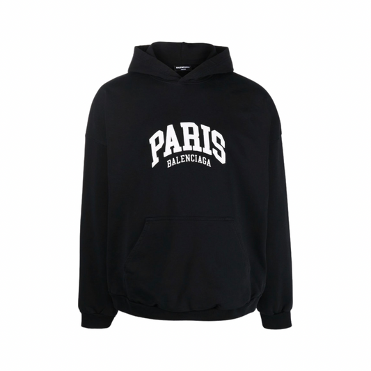 Balenciaga Paris logo hoodie Black