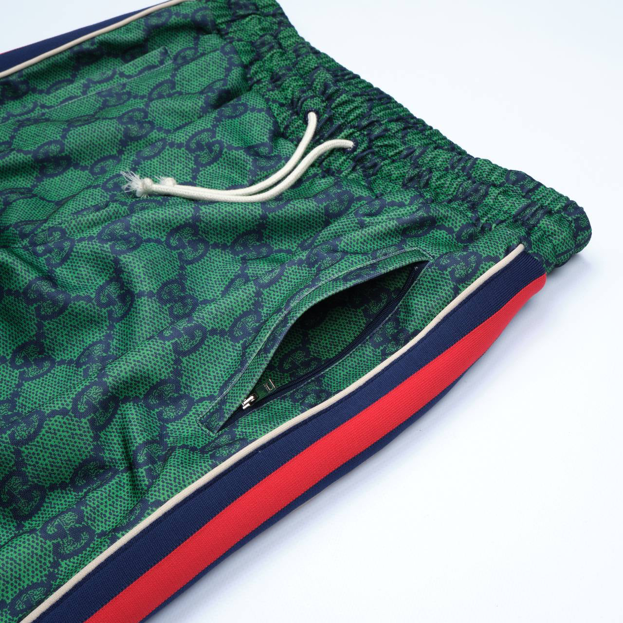 Gucci GG Supreme Web-stripe green Tracksuit Set