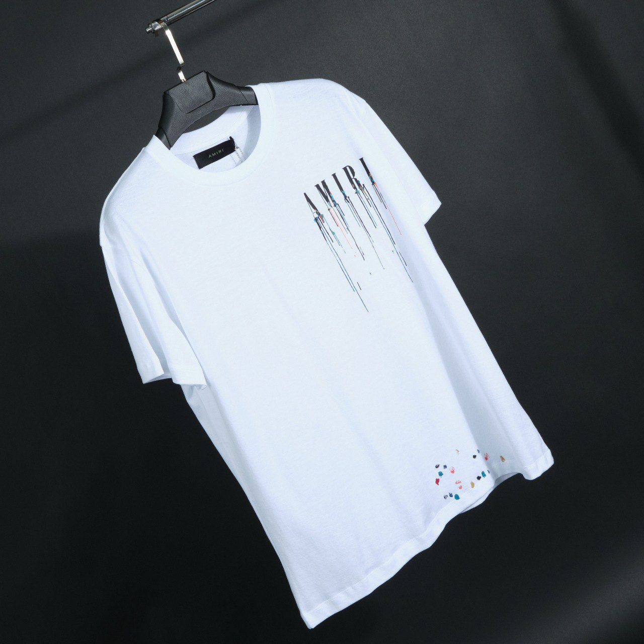 Amiri Paint Drip logo T-shirt White – GangsStoryStore