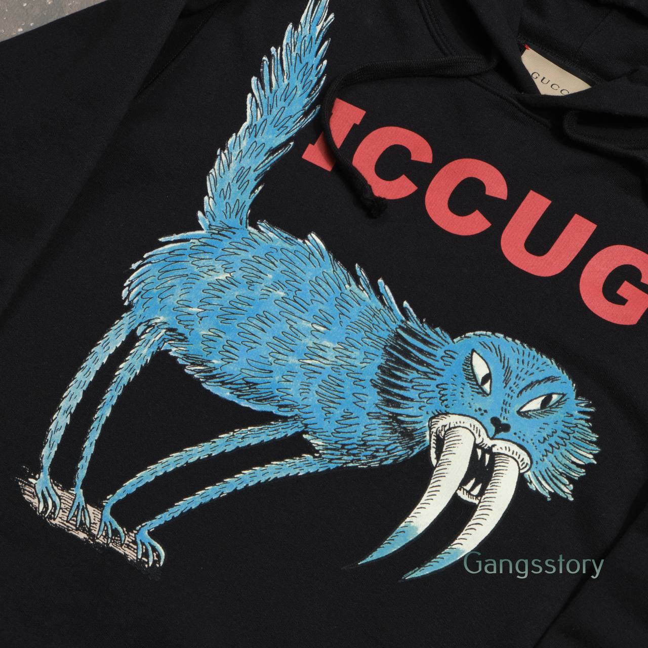 Gucci x Freya Hartas ICCUG print hoodie Black GangsStoryStore